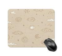 asbwuo Tapis de Souris carré imperméable Beige à Motif gribouillis Simple, antidérapant, idéal pour le jeu Sur Bureau, au Bureau et à la Maison.