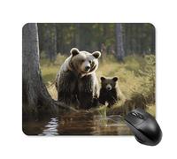 asbwuo Tapis de Souris carré imperméable Mother Zoon Protect, imprimé, antidérapant, pour le jeu Sur Bureau, au Bureau et à la Maison