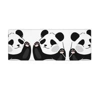 asbwuo Tapis de Souris Gaming Panda Amusant pour Clavier et Souris, Format XL, Protection de Bureau, bords cousus, Base en Caoutchouc antidérapante, 30,5 x 80 cm. Idéal pour la Maison et le Bureau.