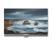 asbwuo Tarjetero de Bolsillo para Hombre y Mujer, de los Doce Apóstoles, de Metal, con Cierre de Hebilla y Cierre de Aluminio.