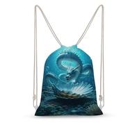 asbwuo The Dragon King Drawstring Backpack Sport Gym Bags Yoga Shopping Travel Casual Daypacks for Women Men