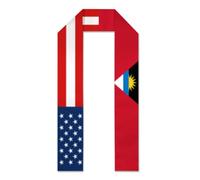 asbwuo USA e Antigua e Barbuda Bandiera una stola di laurea el 2026 per studenti internazionali Laurea in raso