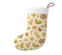 asbwuo Various Kinds of Maple Leaves Christmas Stocking Fireplace Xmas Party Vintage Holiday Decorations