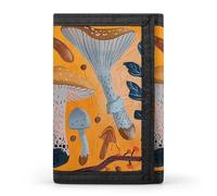 asbwuo Various Mushrooms Slim Wallets for Men Money Clip Card Holder Wallet Men's Trifold Wallet and Coin Pocket