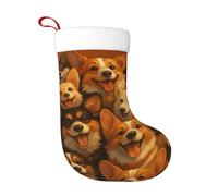 asbwuo Various of Corgi Dogs Christmas Stocking Fireplace Xmas Party Vintage Holiday Decorations