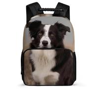 asbwuo Zaino Border Collie, leggero, casual, da lavoro, da lavoro, dal design classico e resistente, per l'uso quotidiano.