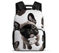 asbwuo Zaino Bulldog Francese, leggero, casual, da lavoro, da lavoro, dal design classico e resistente, per l'uso quotidiano
