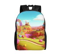 asbwuo Zaino Candy Beautiful Land, carino, impermeabile, leggero, per laptop, borsa a tracolla, casual, per donne e uomini