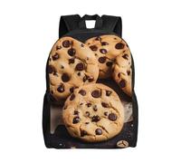 asbwuo Zaino carino con biscotti al cioccolato, impermeabile, leggero, per laptop, borsa a tracolla, casual, per donne e uomini