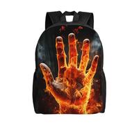 asbwuo Zaino carino con fiamma e mano, impermeabile, leggero, per laptop, borsa a tracolla, casual, per donne e uomini