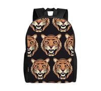 asbwuo Zaino carino con motivo a testa di tigre, impermeabile, leggero, per laptop, borsa a tracolla, casual, per donne e uomini