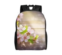 asbwuo Zaino carino con motivo primaverile e floreale, impermeabile, leggero, per laptop, borsa a tracolla, casual, per donne e uomini