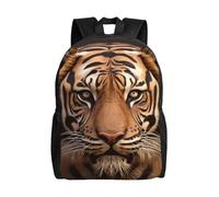asbwuo Zaino carino con testa di tigre 3D, impermeabile, leggero, per laptop, borsa a tracolla, casual, per donne e uomini