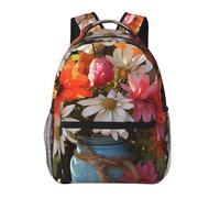 asbwuo Zaino casual per donna e uomo, con fiori freschi di fattoria, primavera, leggero, borsa per laptop, per viaggi, escursioni