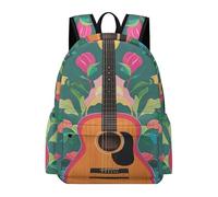 asbwuo Zaino colorato per chitarra acustica e acustica, grande capacità, resistente e leggero, zaino casual per laptop, per lavoro e viaggi