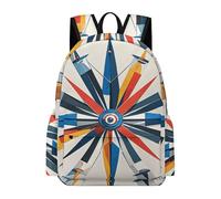 asbwuo Zaino con bussola per barca a vela marittima, grande capacità, resistente e leggero, zaino casual per laptop, per lavoro e viaggi