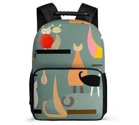asbwuo Zaino con gatti in stile moderno di metà secolo, leggero, casual, da lavoro, da lavoro, dal design classico e resistente per l'uso quotidiano