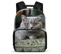 asbwuo Zaino con gatto sul tappeto, leggero, casual, da lavoro, resistente, dal design classico, per l'uso quotidiano