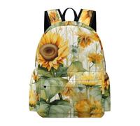 asbwuo Zaino con motivo girasole e mais, grande capacità, resistente e leggero, zaino casual per laptop, per lavoro e viaggi