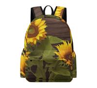 asbwuo Zaino con pianta di girasole, grande capacità, resistente e leggero, zaino casual per laptop, per lavoro e viaggi