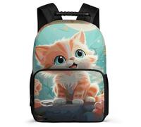 asbwuo Zaino con simpatici gatti, leggero, casual, borsa da lavoro, design classico e resistente per l'uso quotidiano.