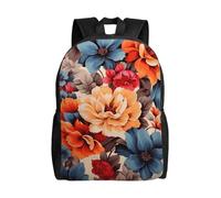 asbwuo Zaino con stampa floreale, carino, impermeabile, leggero, per laptop, borsa a tracolla, casual, per donne e uomini