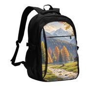 asbwuo Zaino da viaggio per donna e uomo, zaino leggero e casual per laptop con USB per lavoro, regalo aziendale, stampa Autumn Whispers