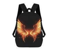asbwuo Zaino Fire Angle Wings, leggero, casual, da 17 pollici, da lavoro, da viaggio, per uomo e donna