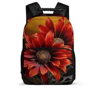 asbwuo Zaino Girasole Rosso, leggero, casual, da lavoro, da lavoro, dal design classico e resistente per l'uso quotidiano