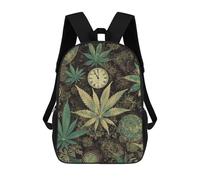 asbwuo Zaino leggero casual A Puff in Time WeedBackpack da 17 pollici, zaino da lavoro e da viaggio per uomo e donna