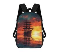asbwuo Zaino leggero casual da 17 pollici con scritta A Sailing Boat on The Water, per lavoro, affari, viaggi, per uomini e donne