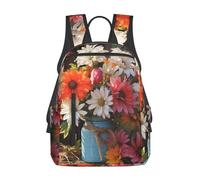 asbwuo Zaino leggero per donna e uomo, borsa per laptop con fiori freschi di fattoria, primavera, per viaggi ed escursioni