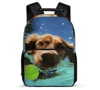 asbwuo Zaino per cani da nuoto divertente, leggero, casual, da lavoro, resistente, dal design classico, per l'uso quotidiano.