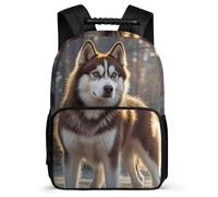 asbwuo Zaino per cani Husky, leggero, casual, da lavoro, resistente, dal design classico, per l'uso quotidiano.