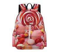 asbwuo Zaino Sweet Candy di grande capacità, resistente e leggero, zaino casual per laptop, per lavoro e viaggi