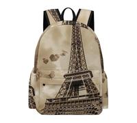 asbwuo Zaino Torre Eiffel di Parigi, grande capacità, resistente e leggero, zaino casual per laptop, per lavoro e viaggi