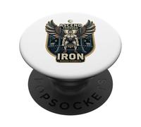 Ascend Iron Deadlift Powerlifter - Entrenamiento de Gimnasio PopSockets PopGrip Adhesivo