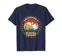 Ascendido A Padrino 2023 - Anunciar Abuelos Primerizos Papa Camiseta, Hombre, Azul Marino, 3XL