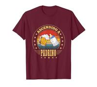 Ascendido A Padrino 2023 - Anunciar Abuelos Primerizos Papa Camiseta, Hombre, Granate, 3XL