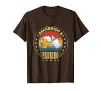 Ascendido A Padrino 2023 - Anunciar Abuelos Primerizos Papa Camiseta, Hombre, Marrón, 3XL