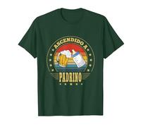 Ascendido A Padrino 2023 - Anunciar Abuelos Primerizos Papa Camiseta, Hombre, Verde Bosque, 3XL
