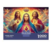 Ascensión de Jesús Puzle De 1000 Piezas para Adultos Virgen María en la Nebulosa Rompecabeza Exclusivo Diversión Pintura Obra De Arte De Juego Familiar 52x38cm/1000pcs