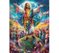 Ascensión de Jesús Puzzle 300 Piezas Desafío Intelectual Avanzado Hada Tale Wild Animals Fantasy Rompecabezas para Adultos Obra De Arte Colorido DIY Creativo Decoración Hogar 300 PCS