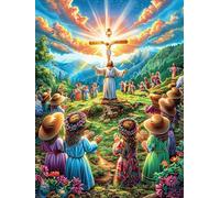 Ascensión de Jesús Puzzles 1000 Piezas Decorativo Hogar Animal fantástico de Animales Salvajes Obra De Arte Rompecabezas Familiar para Adultos Desafío Intelectual DIY Creativo 1000 PCS