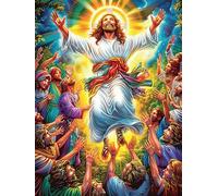 Ascensión de Jesús Puzzles 300 Piezas 3D Maquetas Educativas Hada Tale Oil Painting Dream Desafío Intelectual para Familia DIY Creativo Construir Juguete Educativo 300 PCS