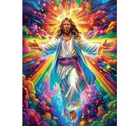 Ascensión de Jesús Puzzles 500 Piezas Decorativo Hogar Wild Animals Fantasy Hada Tale Obra De Arte Rompecabezas Familiar para Adultos Desafío Intelectual DIY Creativo 500 PCS