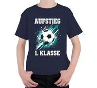 Ascenso 1er grado fútbol escolarización niños camiseta, azul marino, 152