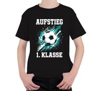 Ascenso 1er grado fútbol escolarización niños camiseta, Negro , 152