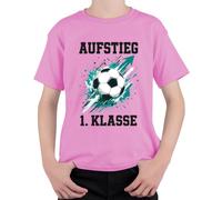 Ascenso 1er grado fútbol escolarización niños camiseta, Rosa., 104