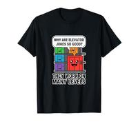 Ascensor Chistes Trabajar En Muchos Niveles Divertido Juego de Palabras Papá Broma Humor Camiseta